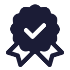 Badge with checkmark icon